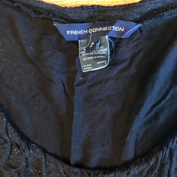 French Connection black shimmer dress - Picture 2 of 4